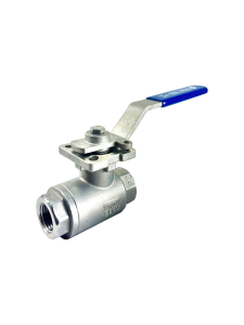 1/2 inch 3000 PSI two piece 316 stainless steel ball valve with NPT threaded ends