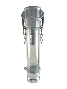 2" In-line Camlock Polycarbonate Sight Glass & Strainer Assembly