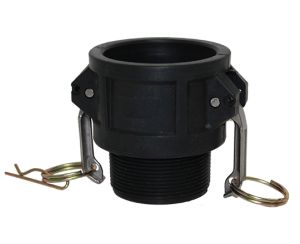 2" Type B Polypropylene Female Cam and Groove x Male NPT Thread