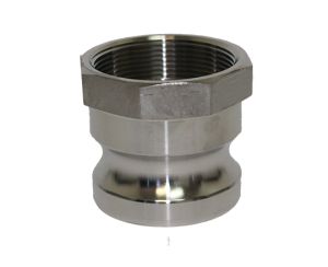8" Stainless Steel Type A 8" Male Cam and Groove Adapter x 8" Female NPT