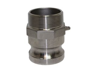 3/4" Type F Stainless Steel Male Cam and Groove x Male NPT