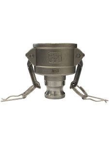 2" x 1-1/2" Type DA Stainless Steel Cam and Groove Reducer 2" Coupler x 1-1/2" Adapter