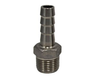 3/8" Hose Barb Fittings (Stainless Steel)