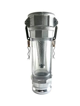 4" Camlock Sight Glass and Cone Strainer Assembly