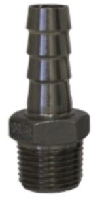 5/8” Hose Barb x 1/2" Male NPT Thread (Stainless Steel)