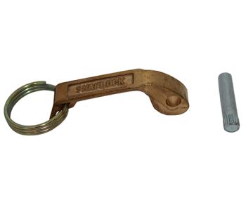 6" Brass Replacement Handle with Ring and Pin
