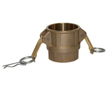 1 1/4" Type D Brass Female Cam and Groove x Female Thread