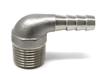 1/2" x 3/8" Hose Barb Reducer (90 degree Elbow)