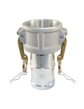 4" Type C Female Cam & Groove x Hose Barb