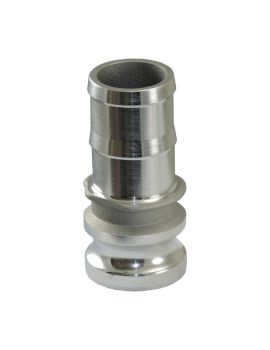 4" Type E Aluminum Male Cam and Groove x Hose Shank