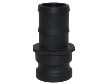 4" Type E Polypropylene Male Cam and Groove x Hose Shank