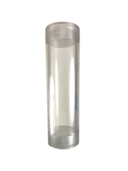 2" Inline Polycarbonate Threaded Sight Glass Tube
