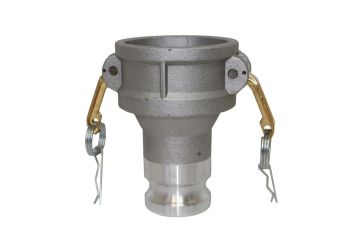 6" x 4" Type DA Aluminum Cam and Groove Reducer 6" Female Coupler x 4" Male Adapter