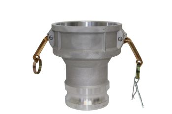 4" x 2" Type DA Aluminum Cam and Groove Reducer 4" Female Coupler x 2" Male Adapter