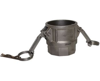 3" Type D Stainless Steel 304 Female Cam and Groove x Female NPT