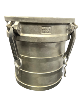 8" Type C Stainless Steel Female Cam and Groove Coupler x Hose Shank