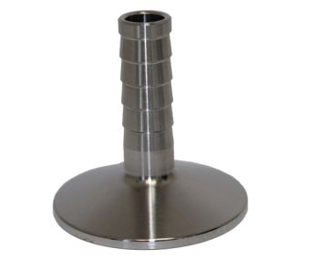  1.5" Tri-Clover Fitting x 3/8" Hose Barb