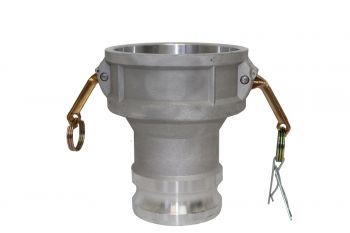 2" x 4" Type DA Aluminum Cam and Groove Reducer 2" Female Coupler x 4" Male Adapter