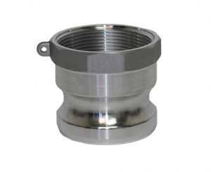 8" Type A Aluminum Male Cam and Groove Adapter x Female NPT Thread