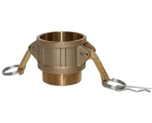 4" Type B Brass Female Cam and Groove x Male NPT