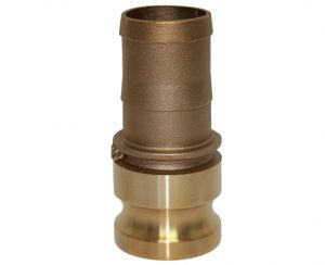 1-1/2" Type E Brass Male Cam and Groove x Hose Shank