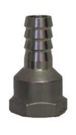 3/8” Hose Barb by 1/2” FNPT (Stainless Steel 304)
