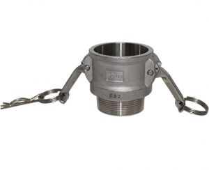 6" Type B Stainless Steel Female Cam & Groove x Male NPT