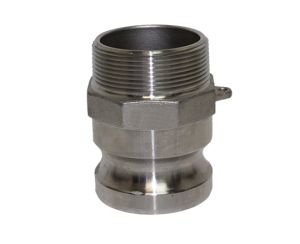 Type F Adapter - Stainless Steel Cam and Groove Male Adapter x Male NPT